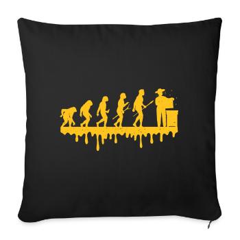 Imker Evolution Vintage Biene Bienenzucht Geschenk - Sofakissenbezug 45 x 45 cm - Schwarz - Vorne