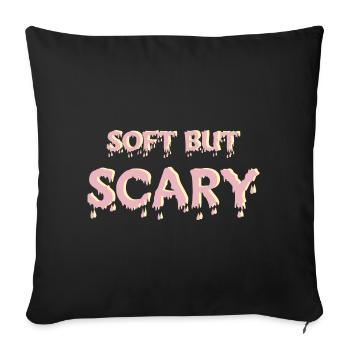 Soft But Scary - Sofa pillowcase 17,3'' x 17,3'' (45 x 45 cm) - black - Front