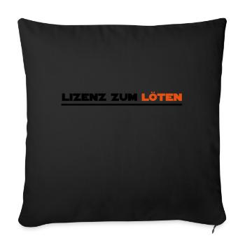 las - Housse de coussin décorative 45 x 45 cm - noir - Devant