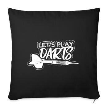 Permet de jouer aux fléchettes Darts Dartboard Darts - Housse de coussin décorative 45 x 45 cm - noir - Devant