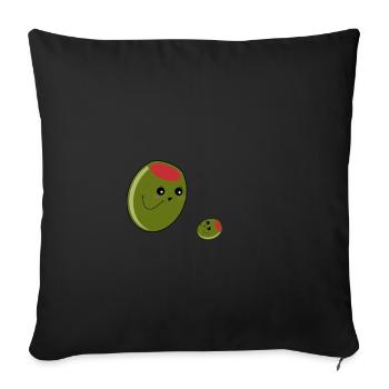 olive - Sofa pillowcase 17,3'' x 17,3'' (45 x 45 cm) - black - Front
