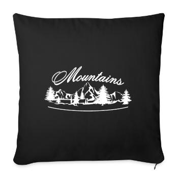 Mountains mountains - Sofa pillowcase 17,3'' x 17,3'' (45 x 45 cm) - black - Front