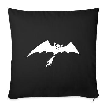 bat - Sofa pillowcase 17,3'' x 17,3'' (45 x 45 cm) - black - Front