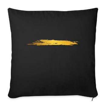 Paint blob splash paint painter gift gold stripes - Sofa pillowcase 17,3'' x 17,3'' (45 x 45 cm) - black - Front