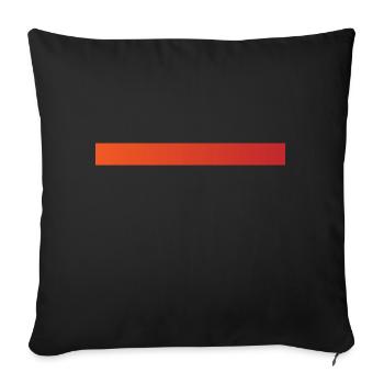 Rayures de barres dégradées orange - Housse de coussin décorative 45 x 45 cm - noir - Devant