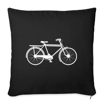 Bike - Sofa pillowcase 17,3'' x 17,3'' (45 x 45 cm) - black - Front