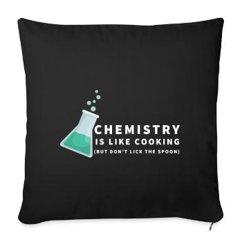 Chemist | Science & Funny - Sofa pillowcase 17,3'' x 17,3'' (45 x 45 cm) - black - Front