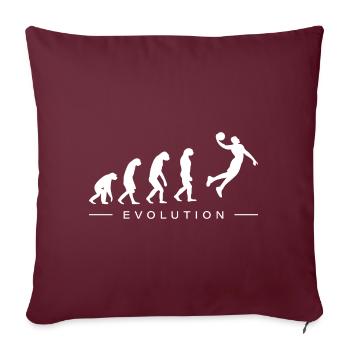 Basket-ball evolution de basket-ball - Housse de coussin décorative 45 x 45 cm - bordeaux - Devant