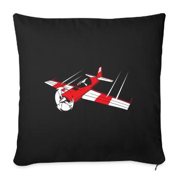Model flight - Sofa pillowcase 17,3'' x 17,3'' (45 x 45 cm) - black - Front