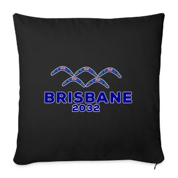 Brisbane Queensland Australia - Sofa pillowcase 17,3'' x 17,3'' (45 x 45 cm) - black - Front
