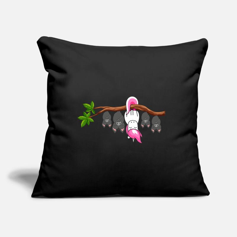 Be Different unicorn hangs with bats on the tree Sofa pillowcase 17,3'' x 17,3'' (45 x 45 cm)
