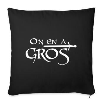 On en a gros - Housse de coussin décorative 45 x 45 cm - noir - Devant