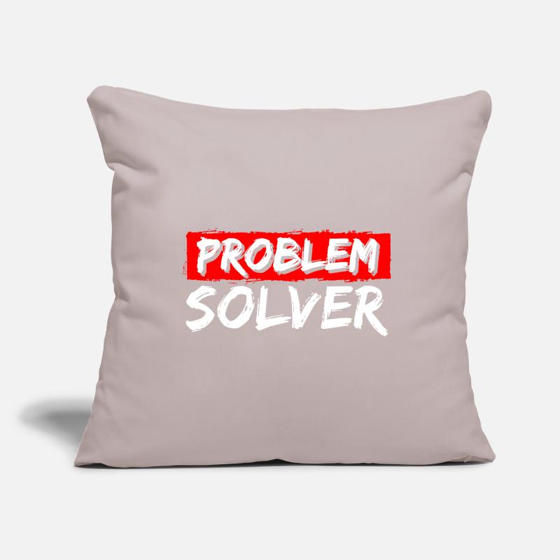 Solution Drôle Pas de problème Housse de coussin décorative 45 x 45 cm