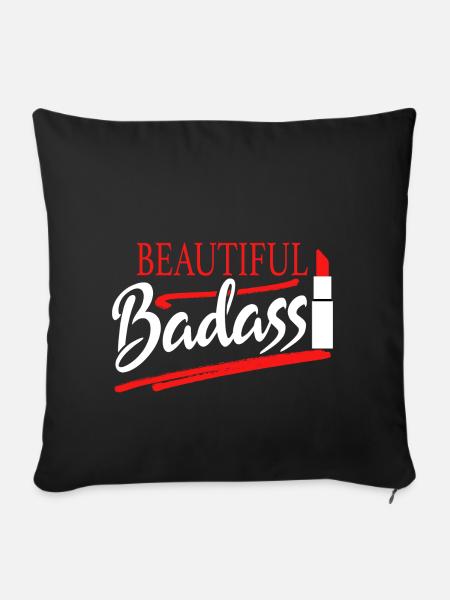 Beautiful Badass - Sofakissenbezug 45 x 45 cm - Schwarz