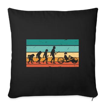Vintage Evolution Handbike - Sofa pillowcase 17,3'' x 17,3'' (45 x 45 cm) - black - Front