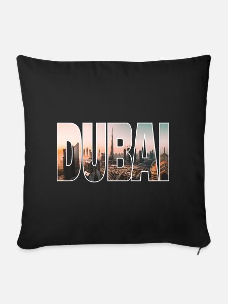 Dubai - Sofakissenbezug 45 x 45 cm - Schwarz