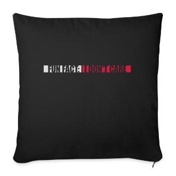Je me fiche des faits - Housse de coussin décorative 45 x 45 cm - noir - Devant