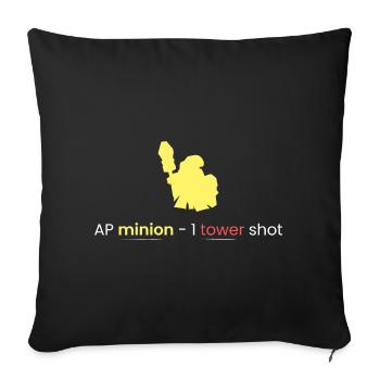 AP Servant - 1 tour de tir - Housse de coussin décorative 45 x 45 cm - noir - Devant