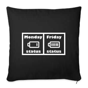 La semaine amusante - Housse de coussin décorative 45 x 45 cm - noir - Devant