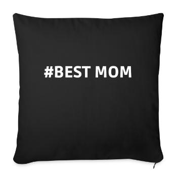 #Best Maman Supermama Cœur de maman - Housse de coussin décorative 45 x 45 cm - noir - Devant