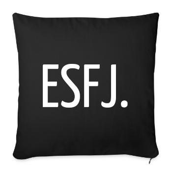 ESFJ. - Housse de coussin décorative 45 x 45 cm - noir - Devant
