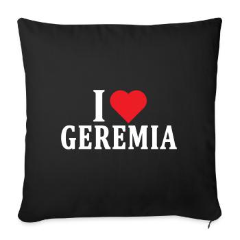t-shirt I love Jeremiah t-shirt gift idea - Sofa pillowcase 17,3'' x 17,3'' (45 x 45 cm) - black - Front
