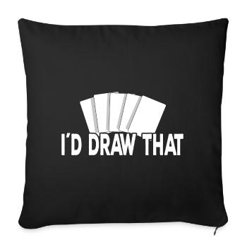 Jeu de cartes à collectionner - Housse de coussin décorative 45 x 45 cm - noir - Devant