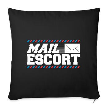 Postbote Briefträger Brief Paketdienst Geschenk - Sofakissenbezug 45 x 45 cm - Schwarz - Vorne