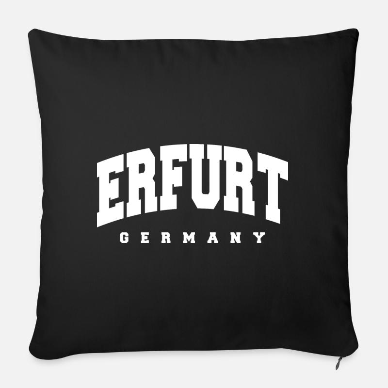 Erfurt - Sofakissenbezug 45 x 45 cm - Schwarz