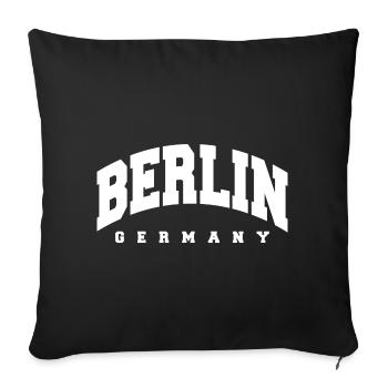 Berlin - Sofa pillowcase 17,3'' x 17,3'' (45 x 45 cm) - black - Front