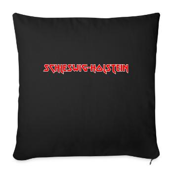Fashionable home SCHLESWIG-HOLSTEIN metal design - Sofa pillowcase 17,3'' x 17,3'' (45 x 45 cm) - black - Front