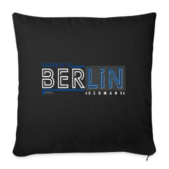 Berlin Urban City Style Fan Travel Streetwear - Sofa pillowcase 17,3'' x 17,3'' (45 x 45 cm) - black - Front