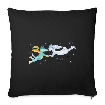 TABALUGA Und Lilli Fliegen - Sofakissenbezug 45 x 45 cm - Schwarz - Vorne