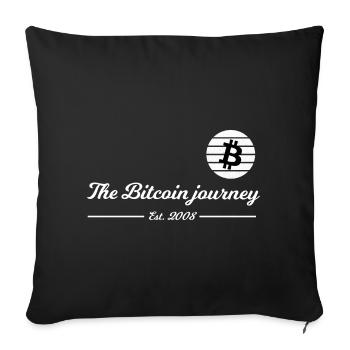 L’histoire de Bitcoin - Housse de coussin décorative 45 x 45 cm - noir - Devant