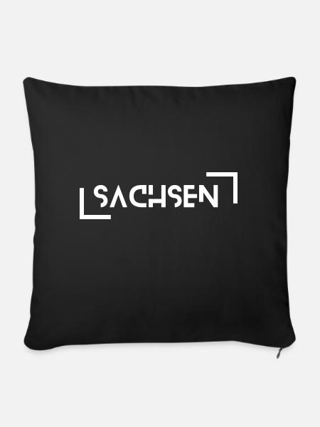 Sachsen - Sofakissenbezug 45 x 45 cm - Schwarz
