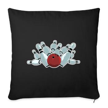 Bowling Strike - Sofakissenbezug 45 x 45 cm - Schwarz - Vorne