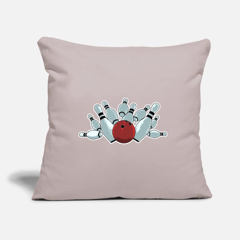 Frappe de bowling Housse de coussin décorative 45 x 45 cm