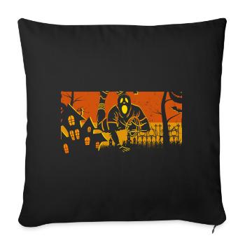Retro Halloween Rugby - Sofa pillowcase 17,3'' x 17,3'' (45 x 45 cm) - black - Front