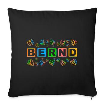 BERND colourful cubes - Sofakissenbezug 45 x 45 cm - Schwarz - Vorne