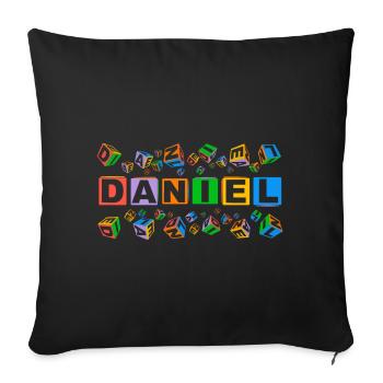 DANIEL colourful cubes - Sofakissenbezug 45 x 45 cm - Schwarz - Vorne