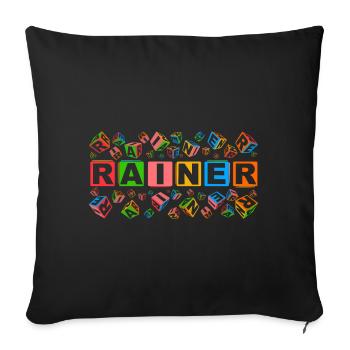 RAINER colourful cubes - Sofakissenbezug 45 x 45 cm - Schwarz - Vorne