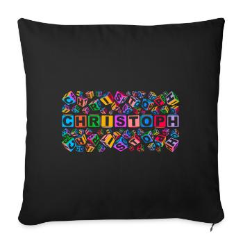 CHRISTOPH colourful cubes - Sofakissenbezug 45 x 45 cm - Schwarz - Vorne