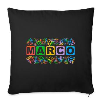 MARCO colourful cubes - Sofakissenbezug 45 x 45 cm - Schwarz - Vorne