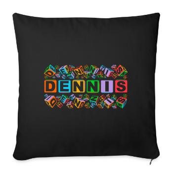 DENNIS colourful cubes - Sofakissenbezug 45 x 45 cm - Schwarz - Vorne