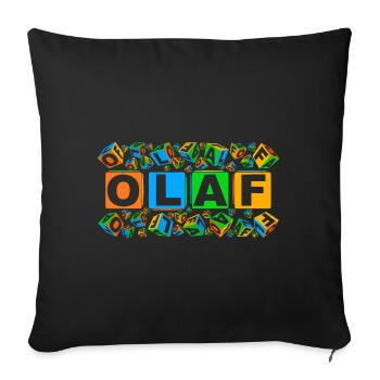 OLAF colourful cubes - Sofakissenbezug 45 x 45 cm - Schwarz - Vorne