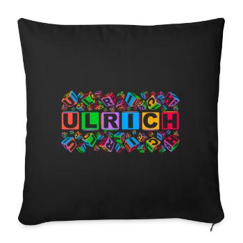 ULRICH colourful cubes - Sofakissenbezug 45 x 45 cm - Schwarz - Vorne