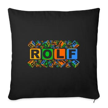 ROLF colourful cubes - Sofakissenbezug 45 x 45 cm - Schwarz - Vorne