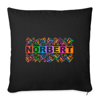 NORBERT colourful cubes - Sofakissenbezug 45 x 45 cm - Schwarz - Vorne