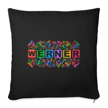WERNER colourful cubes - Sofakissenbezug 45 x 45 cm - Schwarz - Vorne
