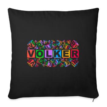 VOLKER colourful cubes - Sofakissenbezug 45 x 45 cm - Schwarz - Vorne